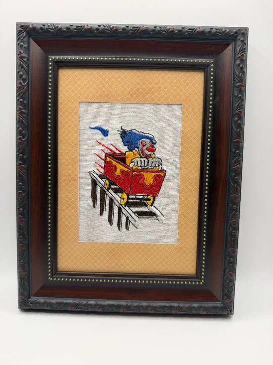 Simply Quilted Other - Homemade Clown Embroidery Art 5X7